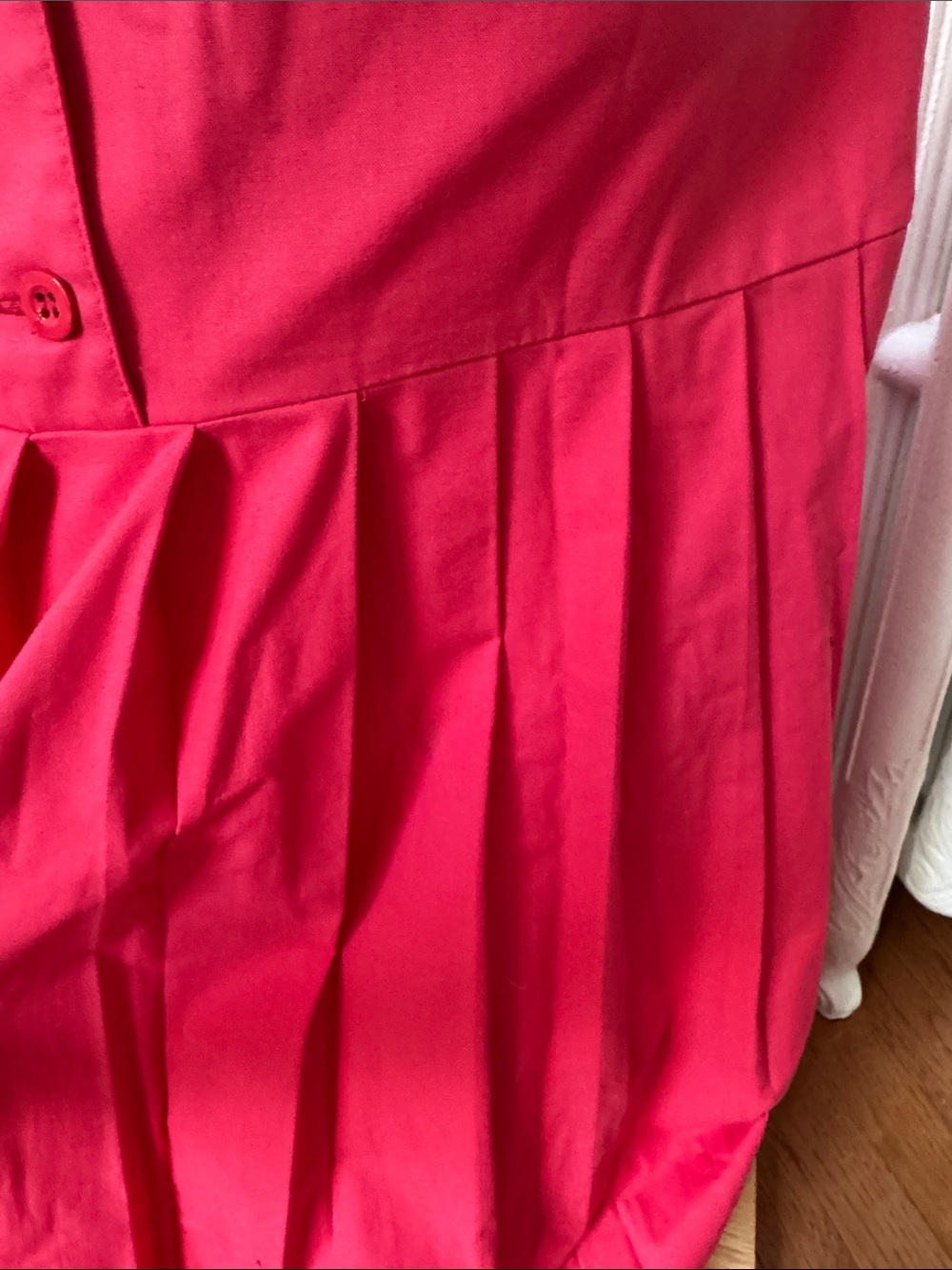 Vintage Laura Ashley coral cotton Midi Sailor Dress with Navy Trim - Picture 7 of 13